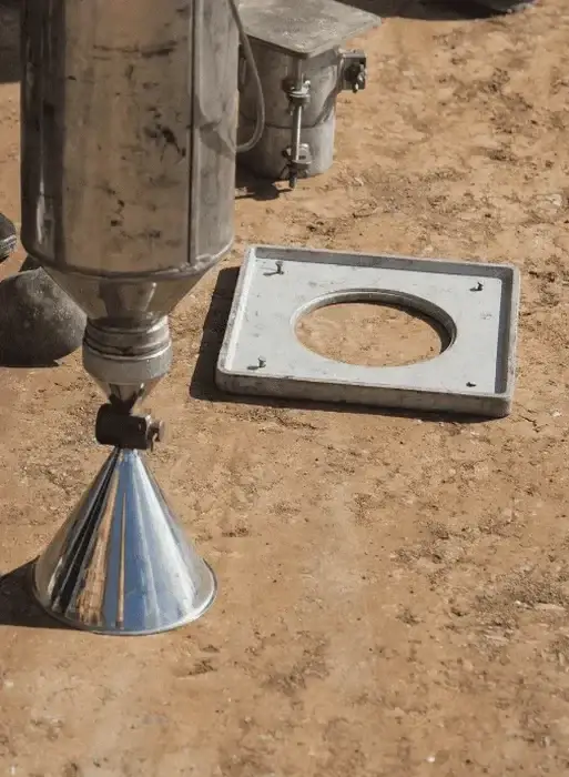 Essai de densité in situ — Méthode du cône de sable à Compiègne